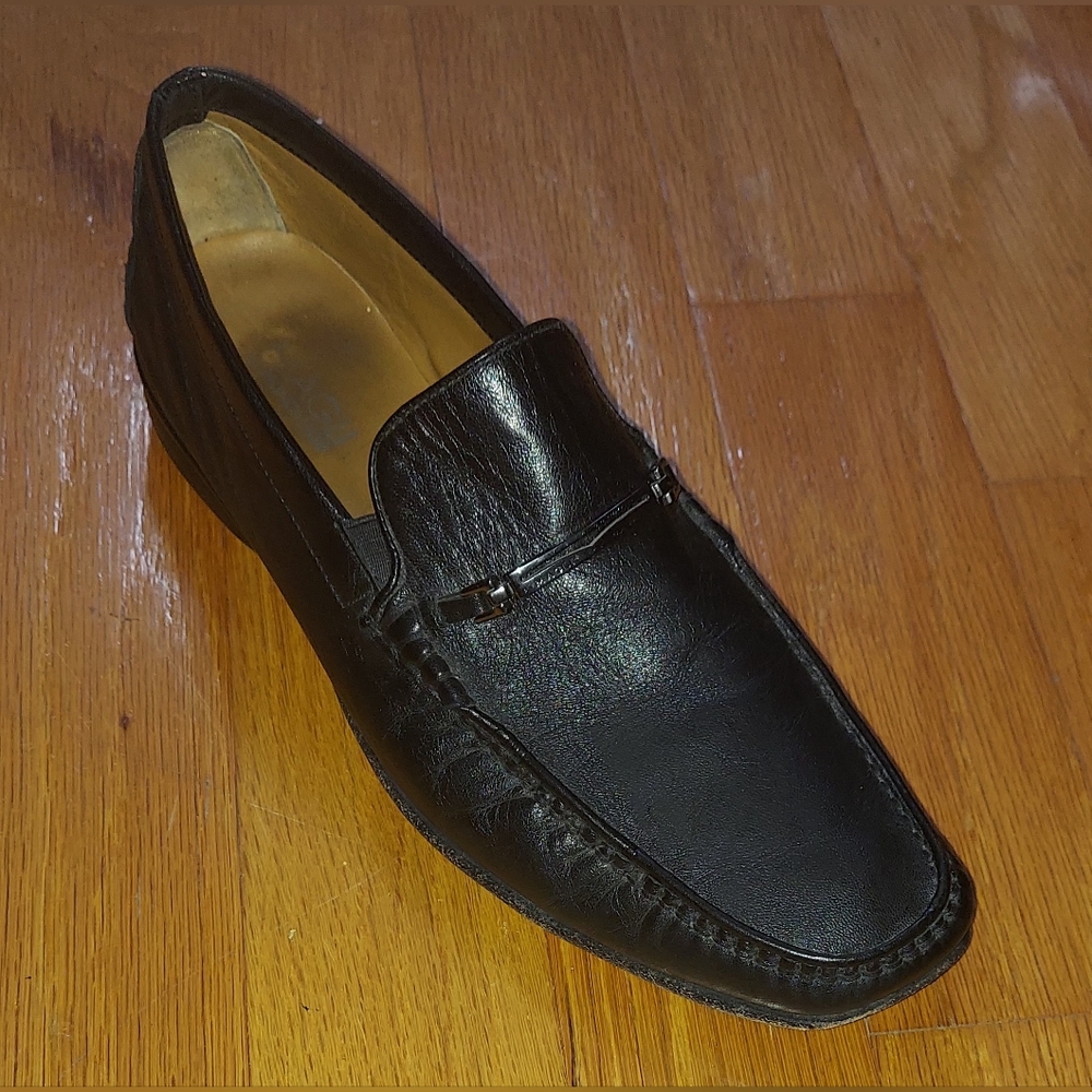 MAGLI BY BRUNO MAGLI MM9783  KODY MEN'S BLACK LEATHER SLIPON LOAFERS SIZE 10.5 M